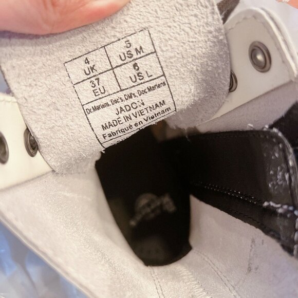 Dr. Martens Jadon 8-Eye Platform Combat Boot White Leather Womens US 6 - Picture 12 of 12